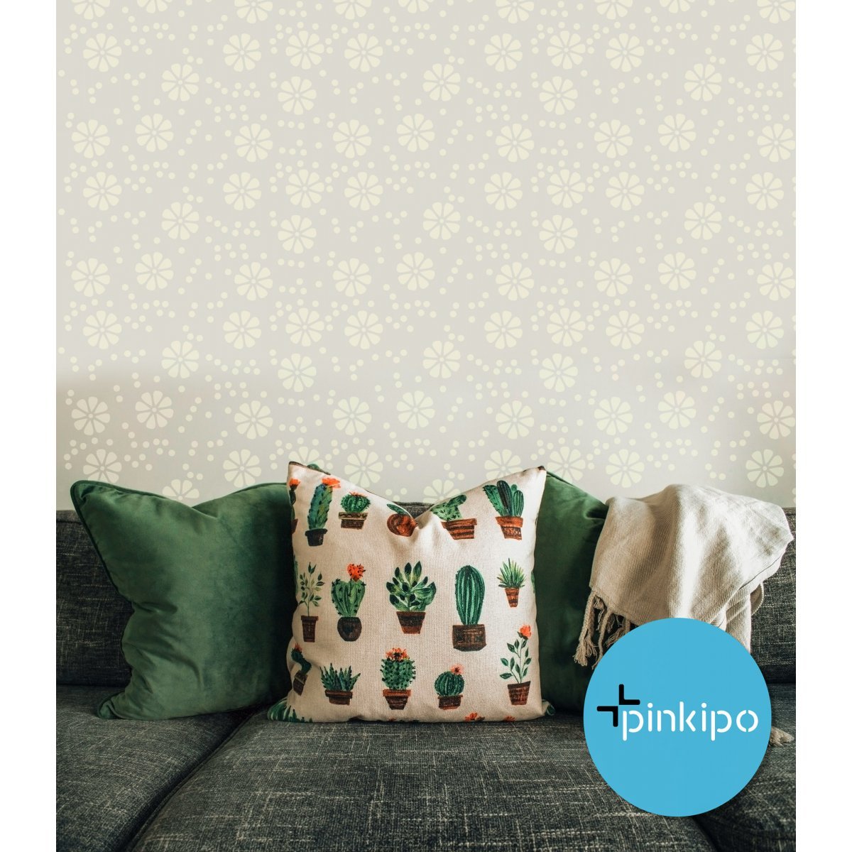FLOWERS / Reusable Allover Large Wall Stencils for Painting