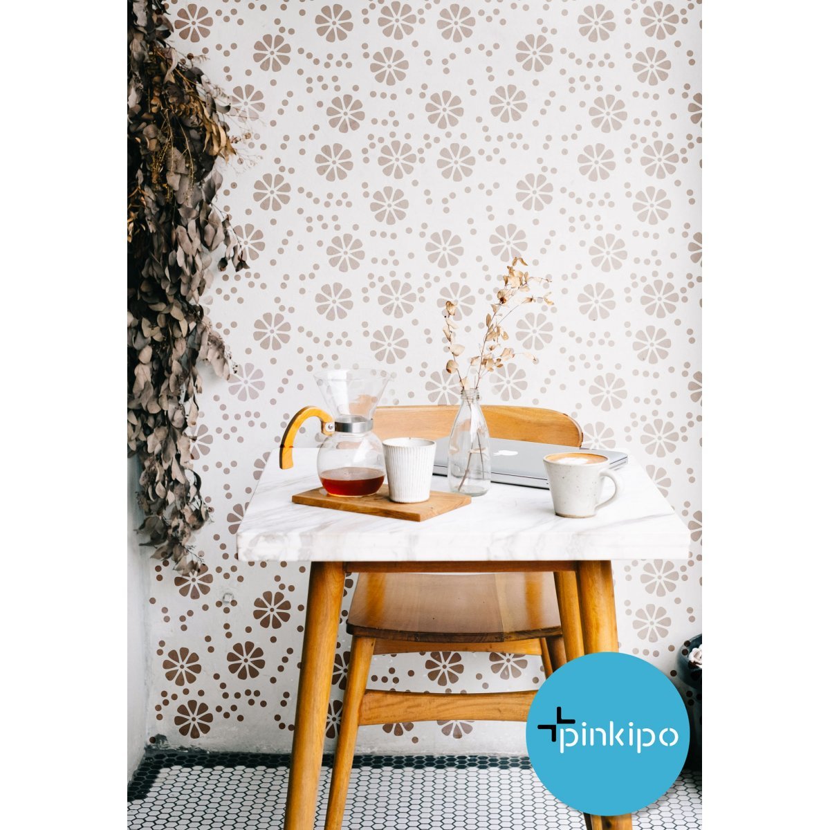 FLOWERS / Reusable Allover Large Wall Stencils for Painting