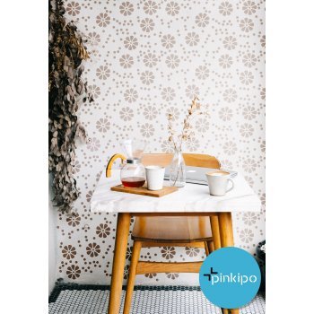 FLOWERS / Reusable Allover Large Wall Stencils for Painting FLOWERS / Reusable Allover Large Wall Stencils for Painting