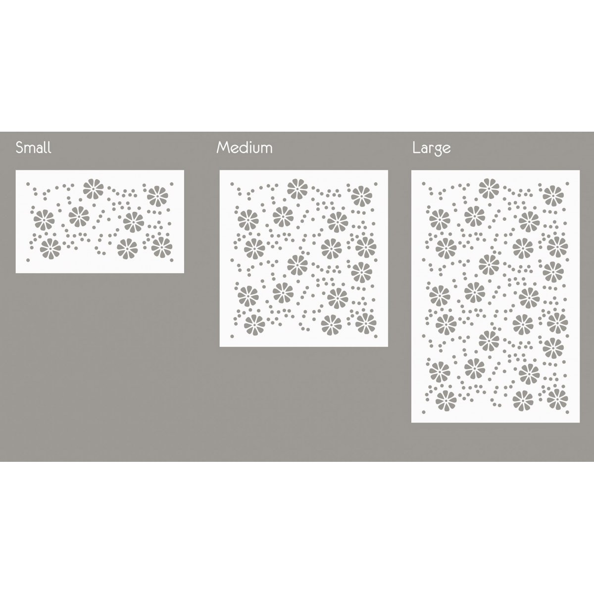 FLOWERS / Reusable Allover Large Wall Stencils for Painting