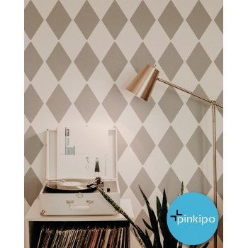HARLEQUIN PATTERN / Reusable Allover Large Wall Stencils for Painting HARLEQUIN PATTERN / Reusable Allover Large Wall Stencils for Painting