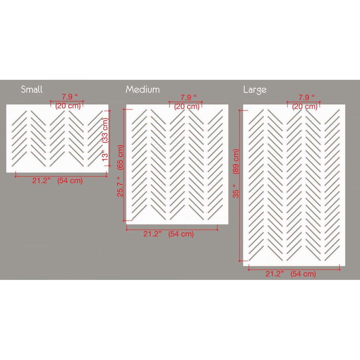 HERRINGBONE / Reusable Allover Large Wall Stencils for Painting