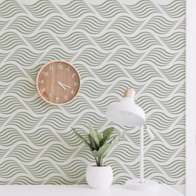 WAVY SEA  / Reusable Allover Large Wall Stencils for Painting WAVY SEA  / Reusable Allover Large Wall Stencils for Painting