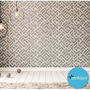 Labyrinth/ Reusable Allover Large Wall Stencils for Painting Labyrinth/ Reusable Allover Large Wall Stencils for Painting