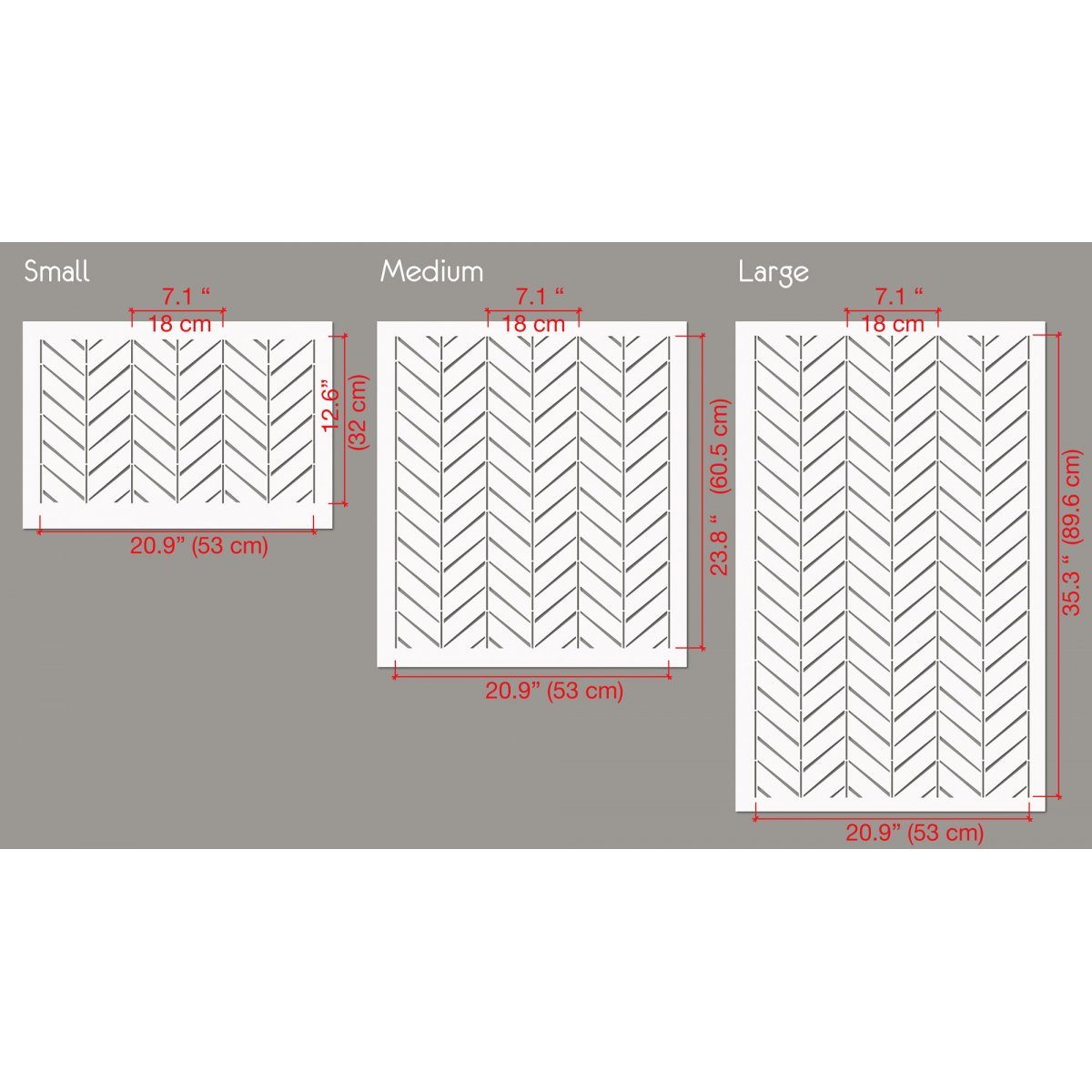 HERRINGBONE Vintage / Reusable Allover Large Wall Stencils for Painting