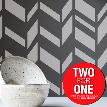 CHEVRON VI / Reusable Allover Large Wall Stencils for Painting