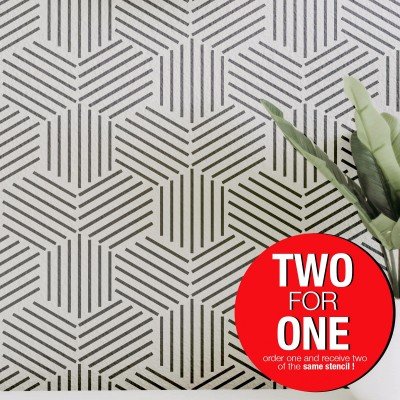 HONEYCOMB / Reusable Allover Large Wall Stencils for Painting HONEYCOMB / Reusable Allover Large Wall Stencils for Painting