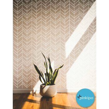 HERRINGBONE Shuffle / Reusable Allover Large Wall Stencils for Painting HERRINGBONE Shuffle / Reusable Allover Large Wall Stencils for Painting