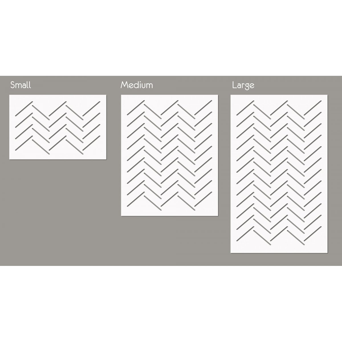 HERRINGBONE ILLUSION / Reusable Allover Large Wall Stencils for Painting