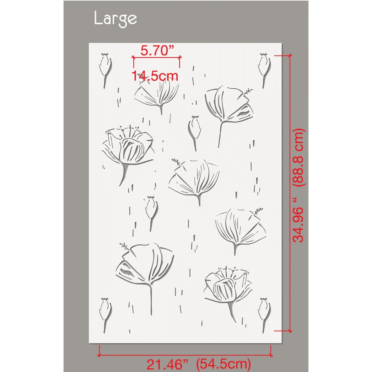 SUMMER FLOWERS / Reusable Allover Large Wall Stencils for Painting
