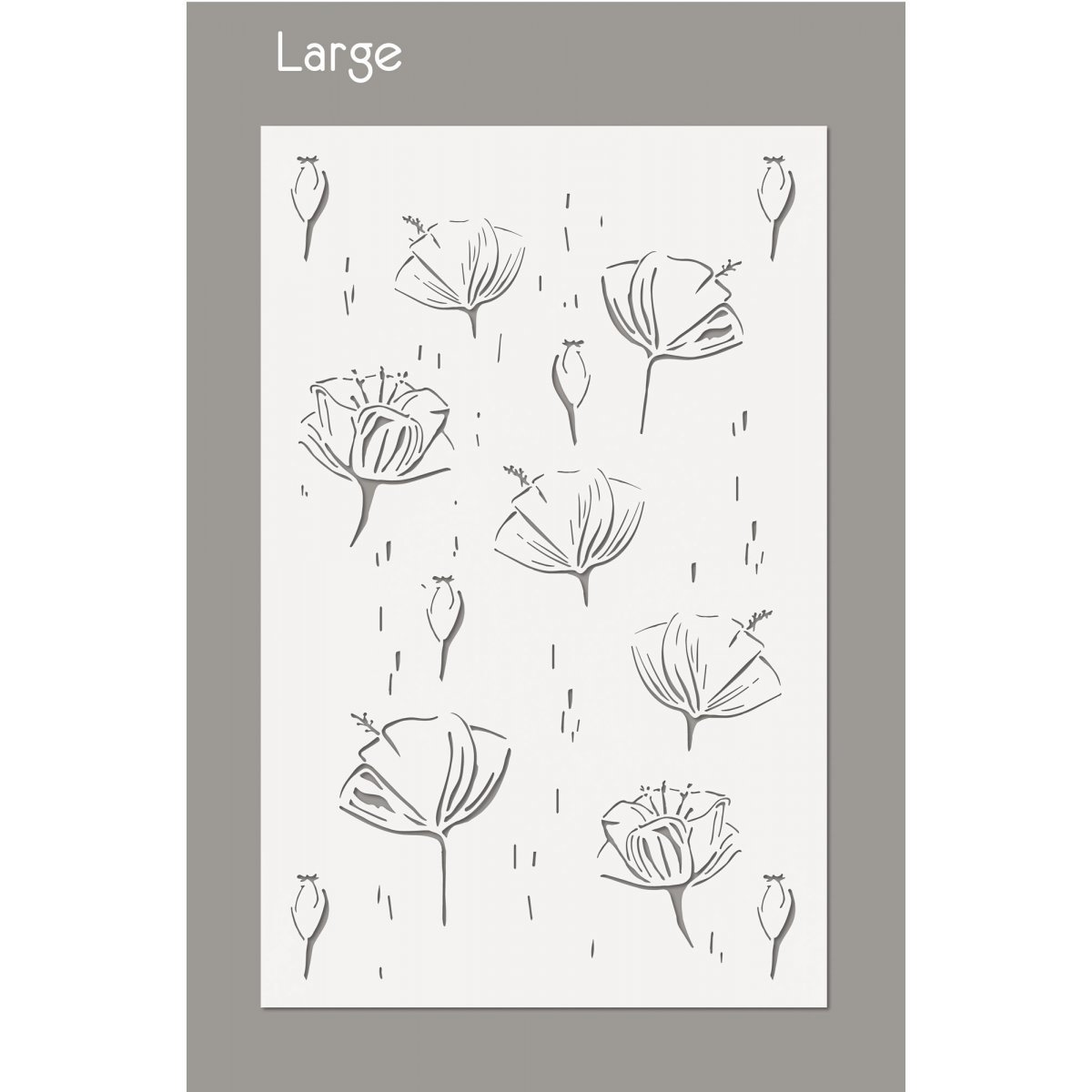 SUMMER FLOWERS / Reusable Allover Large Wall Stencils for Painting