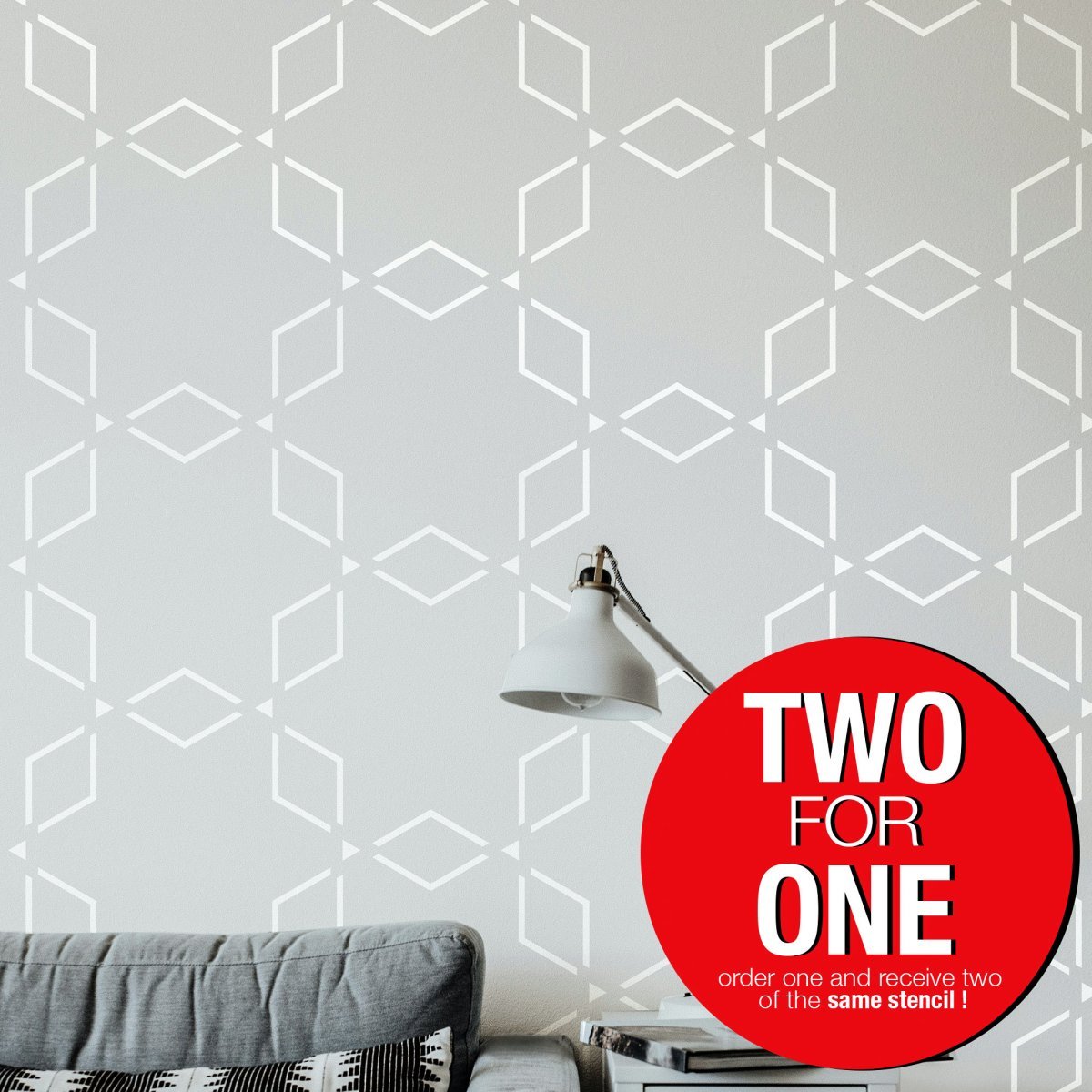 ANATOLIAN PATTERN MODERN / Reusable Allover Large Wall Stencils for Painting