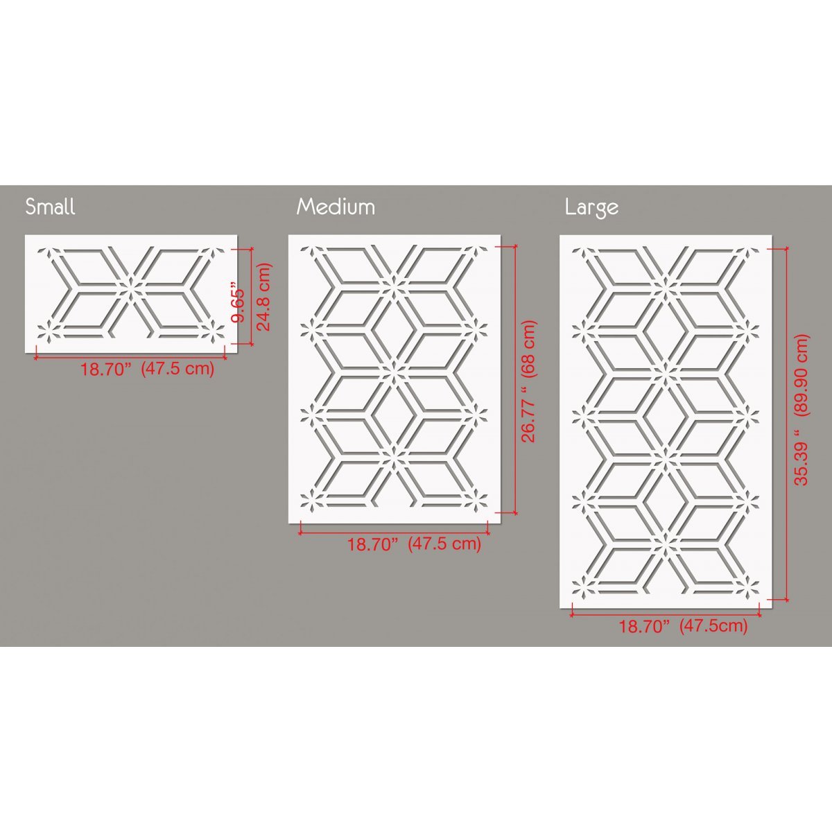 LINES OF NATURE / Reusable Allover Large Wall Stencils for Painting