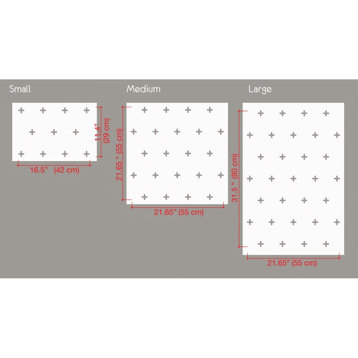 PLUS PATTERN / Reusable Allover Large Wall Stencils for Painting
