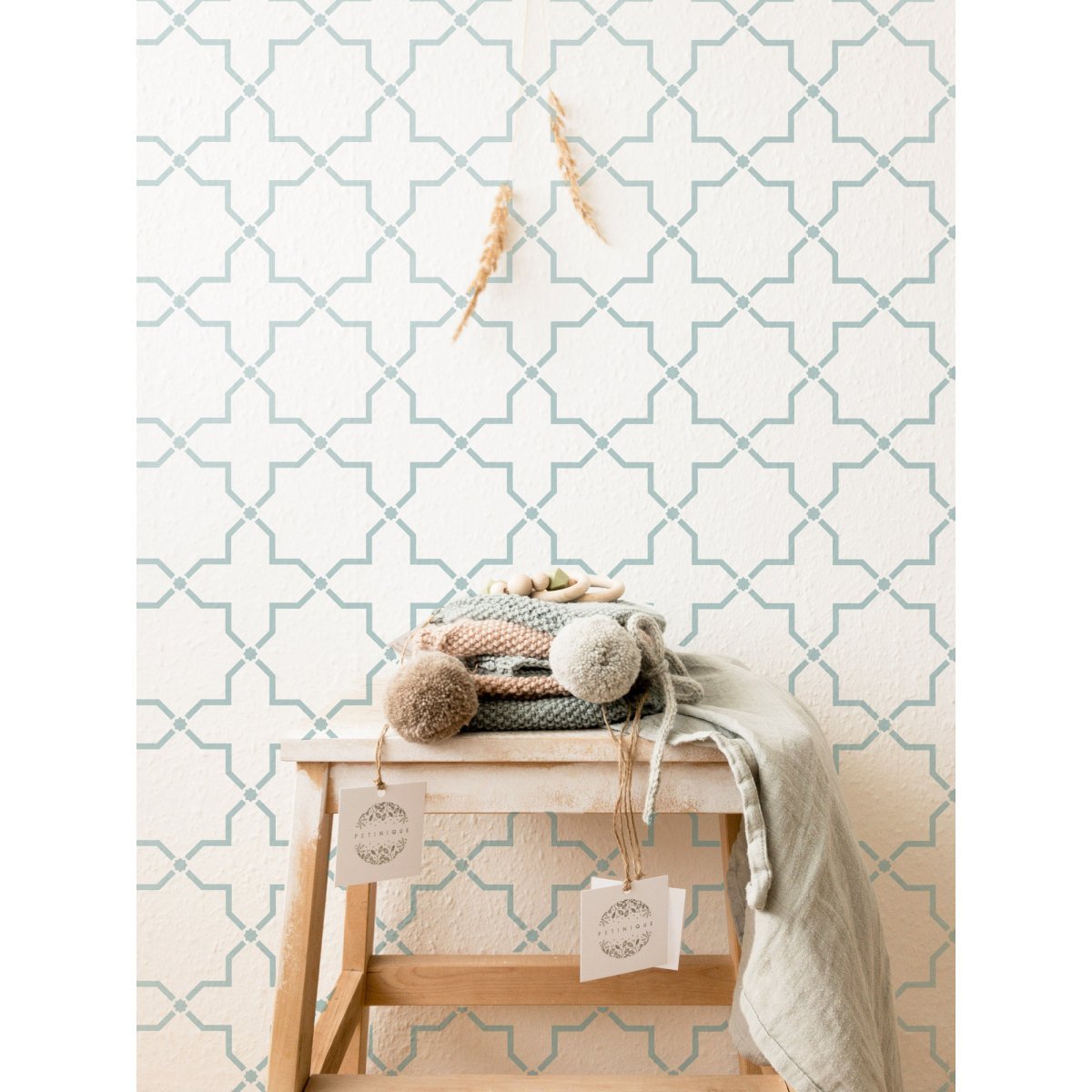 SELJUKIAN OCTAGRAM / Reusable Allover Large Wall Stencils for Painting