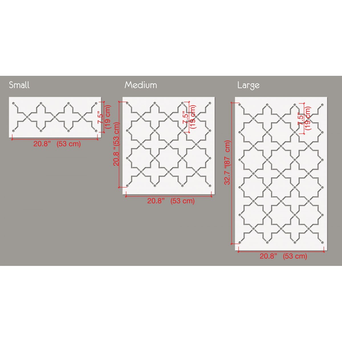 SELJUKIAN OCTAGRAM / Reusable Allover Large Wall Stencils for Painting
