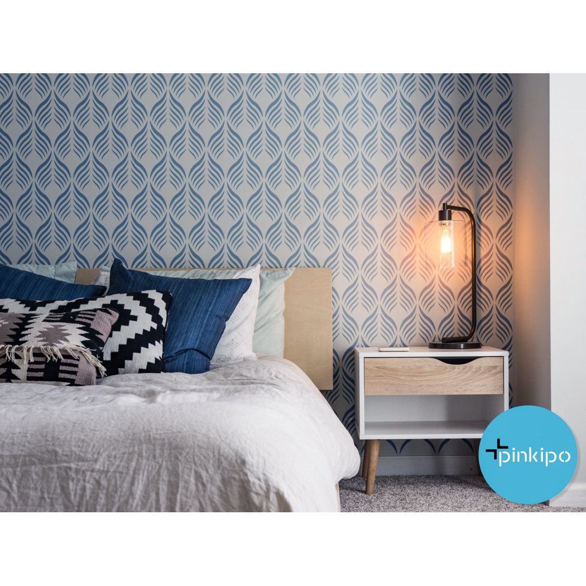 FIRE OF ANATOLIA / Reusable Allover Large Wall Stencils for Painting