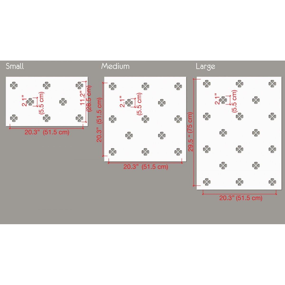 FOUR LEAF CLOVER / Reusable Allover Large Wall Stencils for Painting