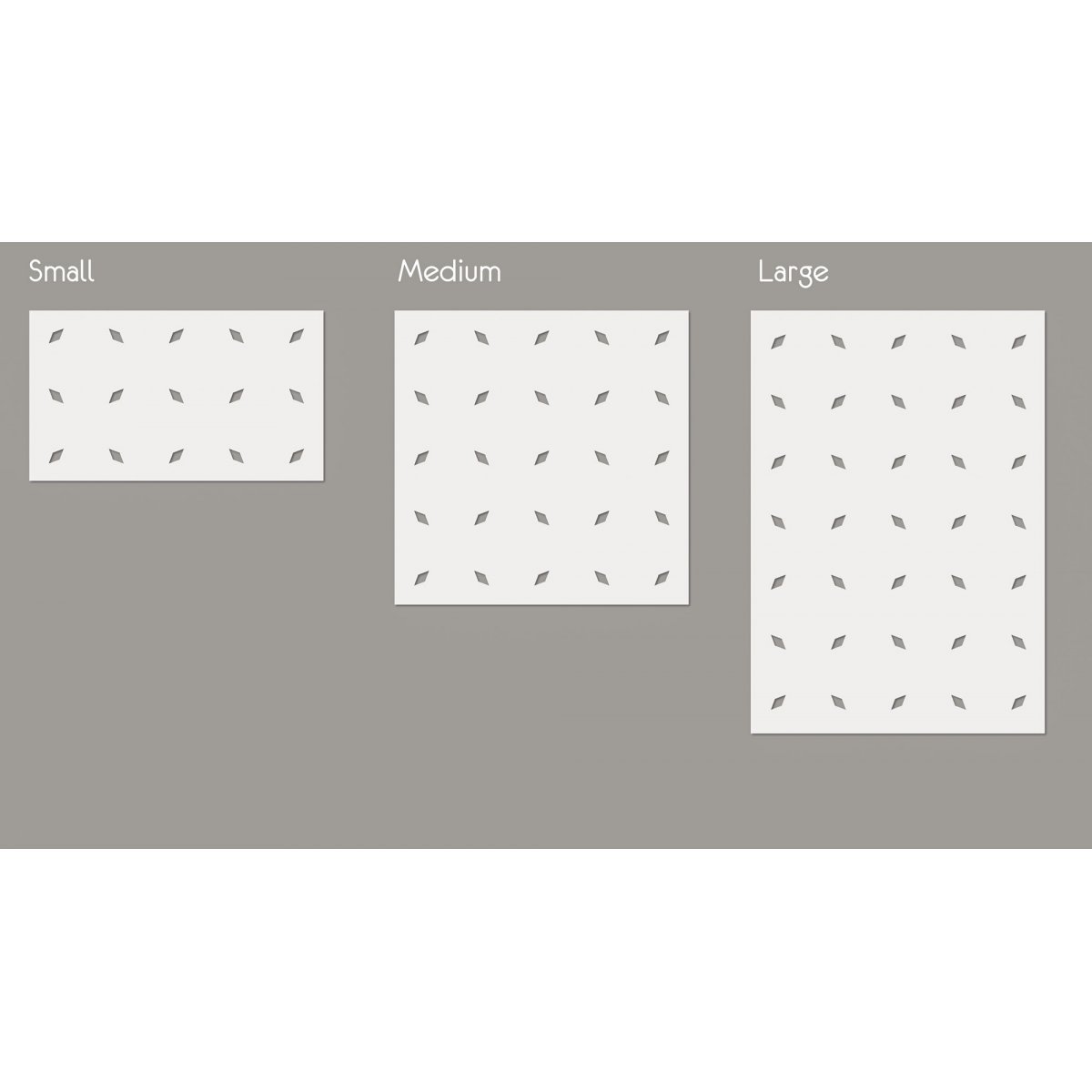DIAMONDS MINIMAL PATTERN / Reusable Allover Large Wall Stencils for Painting