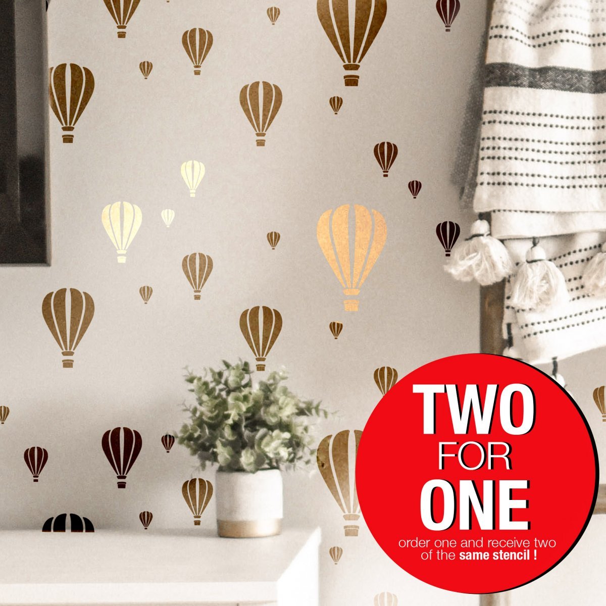 CAPPADOCIA / Reusable Allover Large Wall Stencils for Painting
