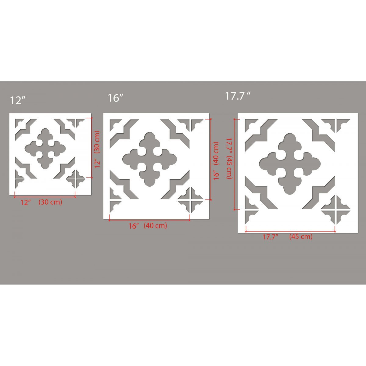 LYDIA TILE STENCIL / Reusable Allover Large Wall Stencils for Painting