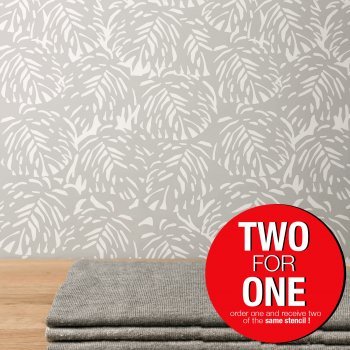 LEAFY ALLOVER STENCIL / Reusable Allover Large Wall Stencils for Painting
